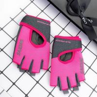 1 par de guantes deportivos sin dedos para Fitness, mancuernas antideslizantes de alta elasticidad, guantes transpirables protectores transpirables - details 8