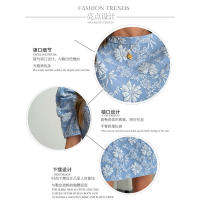 Vestido de verano nuevo para mujer con mangas abullonadas, textura jacquard y cuello redondo. - details 5