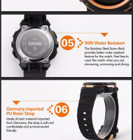 Reloj de Pulsera Deportivo al Aire Libre SKMEI para Hombres Correa de PU Solar Cronógrafo Alarma 5Bar Impermeable Digital Reloj Hombre 1096 con Material de Banda de Cuero Vegetal - details 19