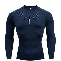 Camiseta Deportiva De Compresión Para Hombre Secado Rápido Manga Larga Primavera Otoño Transpirable Talla S-3XL Con Estampado Base Delgada Para Fitness - details 5
