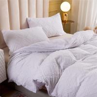 Juego de Ropa de Cama con Flores Geométricas de Alta Calidad Sólido para Casa Duvet Cover Set Tamaño Queen King Súper Suave para Uno y Dos Cojines - details 5