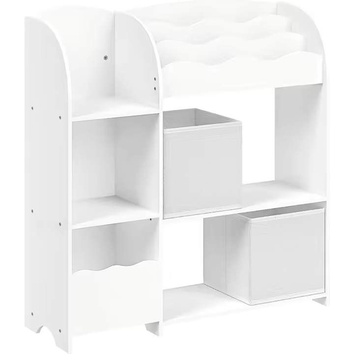 Librería para Niños Camereta Móvil de Gris Tormenta GKR042G01 con 2 Estantes de Juegos y Dormitorio - 1