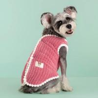 Chaleco de Vestido para Perros de Vellón Cálido Traje de Moda Invernal para Perros Pequeños - details 9