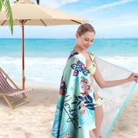 Toalla de playa de microfibra, Toalla de baño absorbente, protector solar grande de secado rápido para adultos, viajes, piscina, patrón de flamenco Datura - details 11