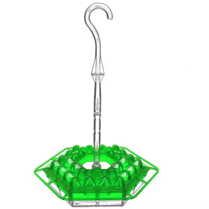 Dispensador Automático para Mascotas Comedor Hexagonal Colgante con Anzuelo - 1