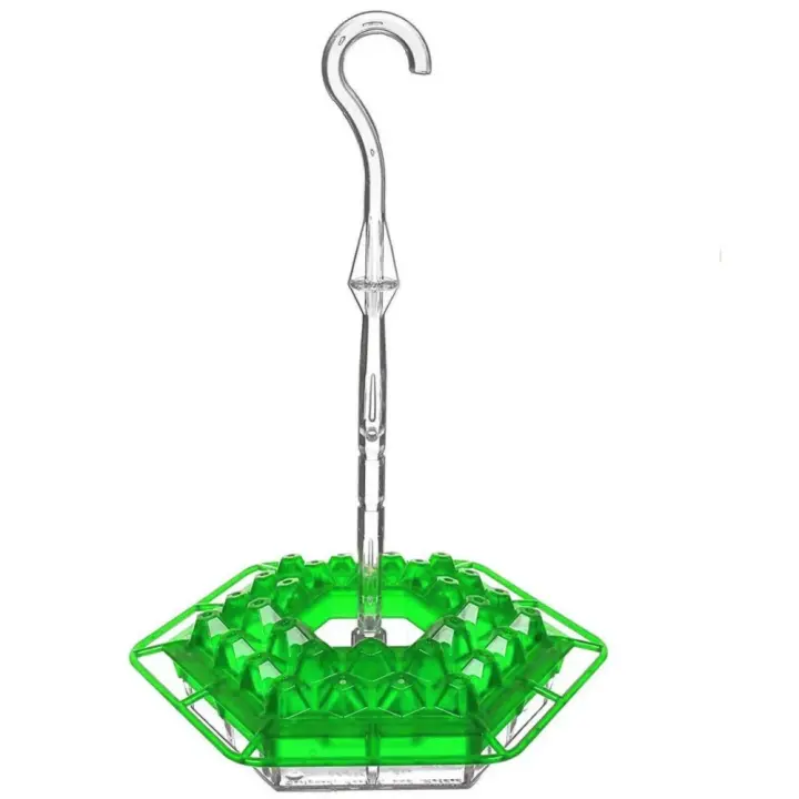Dispensador Automático para Mascotas Comedor Hexagonal Colgante con Anzuelo - 1