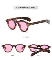 Toyear-gafas de sol ovaladas redondas Vintage para mujer y hombre, lentes de sol de diseñador de marca de lujo, estilo Punk y Rosa, con remaches - details 9
