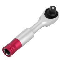 Mini juego de llaves de carraca de torsión, herramienta de reparación manual para vehículo, bicicleta, Kit de llaves de tubo, 1/4 pulgadas, 85MM - details 0