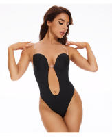 Sujetador moldeador de cuerpo sin espalda para mujer, cuello en V profundo, tanga invisible sin costuras, ropa moldeadora para boda - details 3