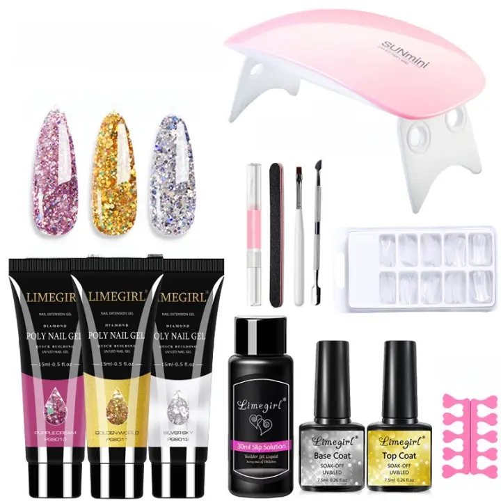 Brillo para extensión rápida de uñas, juego de manicura de larga duración, buena coloración, adecuado para todos los jóvenes - 1