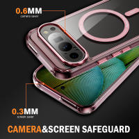 Funda de teléfono chapada transparente para Google Pixel9 Pixel8 Pixel8Pro, compatible con MagSafe, estilo minimalista - details 2