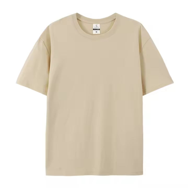 Camiseta de Algodón 100% de Calidad Unisex Cuello Redondo Manga Corta Para Primavera/Verano - 1