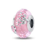 Cuentas de circonita Rosa de Plata de Ley 925, dijes compatibles con Pulsera Original de plata 925 para la fabricación de joyas - details 0