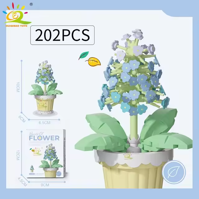 Ramo eterno para niños, Micro bloques de construcción, modelo de flores, bricolaje, decoración de plantas de escritorio para el hogar, ensamblaje de ladrillo, juguete - 1