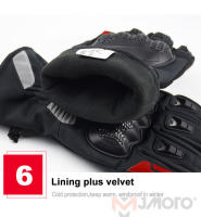 Guantes de invierno para moto de nieve, asas calientes para esquiar, invierno, impermeables, pantalla táctil, ciclismo, motocicleta, datos completos, algodón grueso - details 14