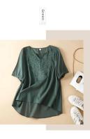 Vestido de Lino y Algodón para Verano Falda Ancha con Cuello de Oreja de Madera - details 14