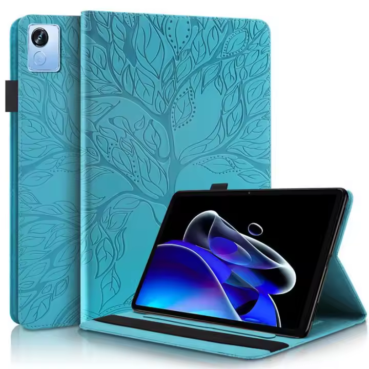 Funda protectora de cuero PU premium con rotación de 360 ​​grados para Realme Pad X - 1