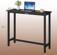 Conjunto de Mesa de Bar y 2 Taburetes, Muebles de Comedor, Mesa Alta y Taburetes de Bar, Barra Cocina y Salon, 140x40x100 cm, Metal + MDF, Roble Claro - details 39