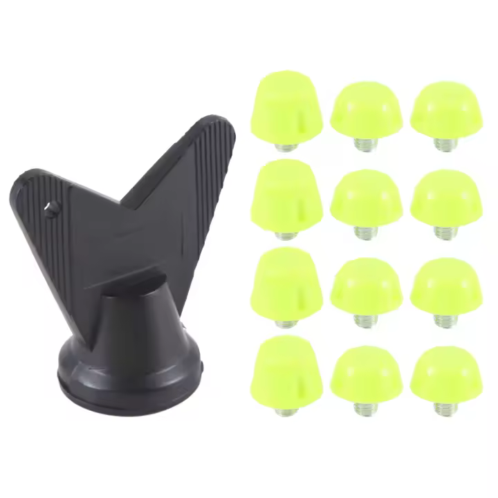 Tacos de repuesto para calzado de fútbol, tachuelas antideslizantes, color verde, piezas, tornillo de roscado, 7mm, 10mm, 12 M5 - 1