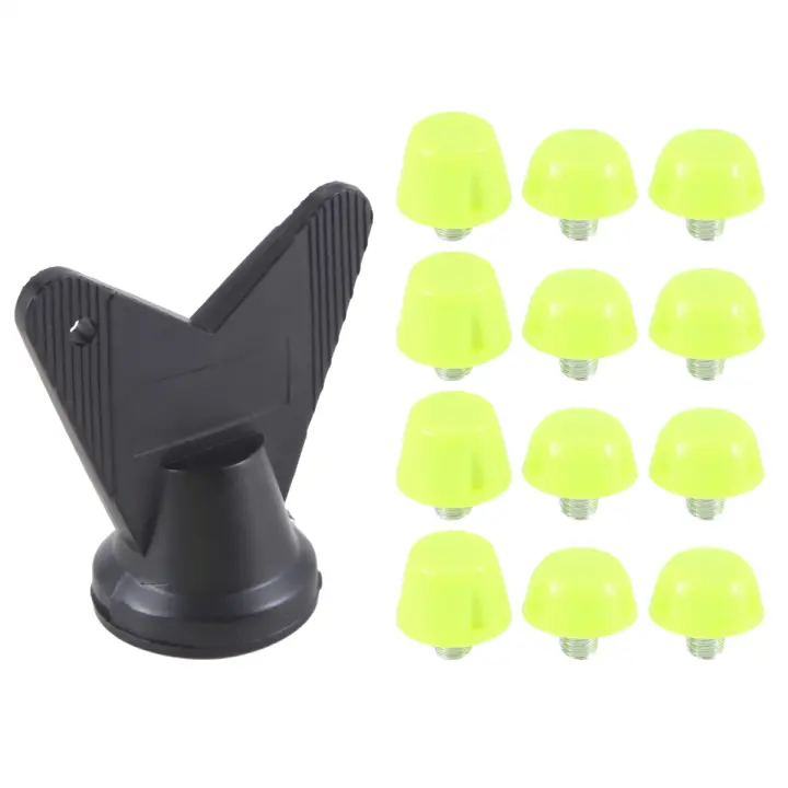 Tacos de repuesto para calzado de fútbol, tachuelas antideslizantes, color verde, piezas, tornillo de roscado, 7mm, 10mm, 12 M5 - 1