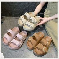 Sandalias de Playa para Mujer de Verano Tacón Grueso, Punta Abierta, Clásico Simple, Suave Externo, Versión de Moda de Verano - details 3