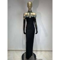 Verano vendaje 2025 mujeres celebridad Sexy Dias cristal negro Maxi vestido ceñido largo elegante vestido de fiesta de noche - details 0