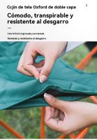 Silla plegable portatil ligera Pesca al aire libre camping playa familiares party - details 5