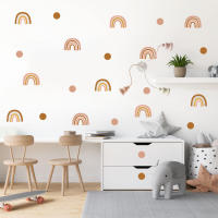 Pegatinas De Pared Boho Arcoíris Punk Dots Nubes Para Dormitorio De Niñas Decoración De Habitación Removible Arte Para Nursery - details 7