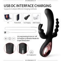 Consolador 3 en 1 para mujer, vibrador de conejo, masturbador de punto G, tapón Anal, estimulador de clítoris, masturbación femenina, Juguetes sexuales 18 - details 4