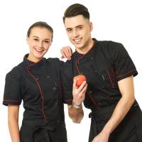 Chaqueta de chef de manga corta, abrigo de cocinero, uniforme de trabajo para barista, panadero, camarero, restaurante, ropa de hotel - details 0