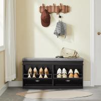 Organizador de Zapatos Estrecho con Asiento Almacenamiento de Calzado para Dormitorio Blanco - details 19