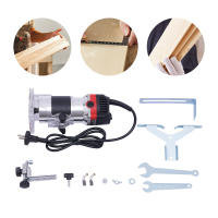 Enrutador, Enrutador de 6,35 mm (1/4 de pulgada) Recortadora manual eléctrica Fresa de bordes Fresa de madera 800 W para cortadores de madera, ranuras de madera, hecho a mano - details 0