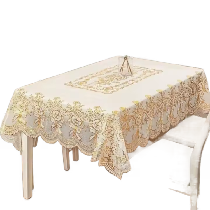 Mantel de PVC suave de estilo europeo, cubierta de mesa más gruesa impermeable, rectangular, a prueba de aceite, decoraciones de mesa - 1
