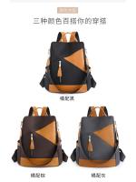 Mochila informal antirrobo para mujer, bolsa de hombro de tela impermeable, ligera, de viaje, oxford - details 5