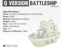 Rompecabezas de Metal 3D Microworld Modelo de Buque de Batalla Militar Juegos de Rompecabezas DIY - details 6