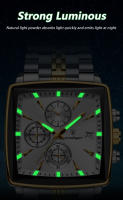 Relojes de hombre de cuarzo con cronógrafo luminoso resistente al agua - details 11