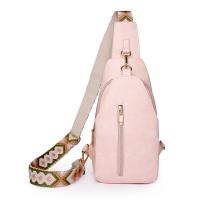 Riñonera de cuero PU para mujer, bolso de pecho sencillo de estilo bohemio para mujer, bolso de hombro deportivo Retro occidental de gran capacidad para ciclismo - details 1