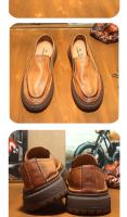 Zapatos de cuero de vaca puro de alta gama, cuero genuino, suela suave y transpirable de piel de vaca de primera capa. - details 4