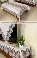 Mantel ENCE de lujo para salón, funda para dormitorio, papel tapiz para fiesta, bordado blanco americano, decoración de mesa de comedor - details 14