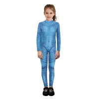 Disfraz de Halloween de Anime Avatar Zentai para niña, vestido de fantasía, monos de superhéroe, disfraz ajustado, ropa de Carnaval - details 2