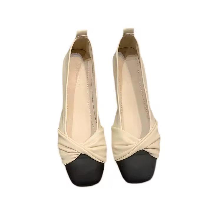 Nuevo cuero suave, suela suave súper suave, zapatos Doudou, perezosos, boca poco profunda, suela plana, solo zapato - 1