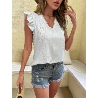 Camisa y blusa blanca con cuello en V para mujer, moda japonesa para verano, ropa juvenil elegante, tops femeninos - details 5