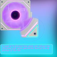 Ventilador de refrigeración ARGB Sliced ​​DXK-00027, 5 V, 3 pines, 11,99 cm, conexión inalámbrica, control de temperatura PWM silencioso, compatible con servidores, no incluye batería, componente interno de hardware de computadora, ventilador integrado - details 10