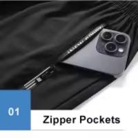 Summer Men's Sport Shorts Cool Sportswear Running Shorts Casual Bottoms Gym Fitness Training Jogging Short Pants Men Black Gray - details 15