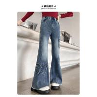 Pantalones Vaqueros para Niñas Primavera 2024 Nuevos Pantalones Acampados para Niños Medianos y Grandes Moda de Ocio Casual para Primavera y Otoño - details 11
