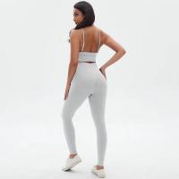 Conjunto de yoga de cintura alta para mujer, sujetador deportivo transpirable, mallas, equipo de fitness para levantamiento de pecho - details 26