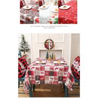 Nuevo diseño decoración de navidad mantel mesa creativa estampada bandera mesa de comedor mantel de poliéster accesorios de decoración de navidad - details 2