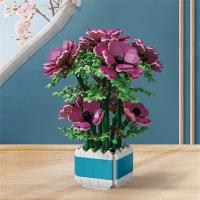 Ramo de flores de Cymbidium Faberi Bonsai, planta en maceta, decoración del hogar, bloques de construcción, juguetes para niños - details 16