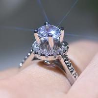 Andara Anillo de Plata Esterlina  con Simulación de Diamante CZ Ideal para Joyería de Encanto Femenino - details 1