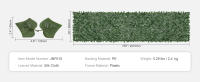 SucceBuy Ivy Privacy Fence, pantalla de pared verde artificial de 1 x 4 m. Respaldo de tela de malla y junta reforzada incluidas. Decoración de hojas de vid de setos artificiales para jardín, patio y balcón al aire libre - details 5